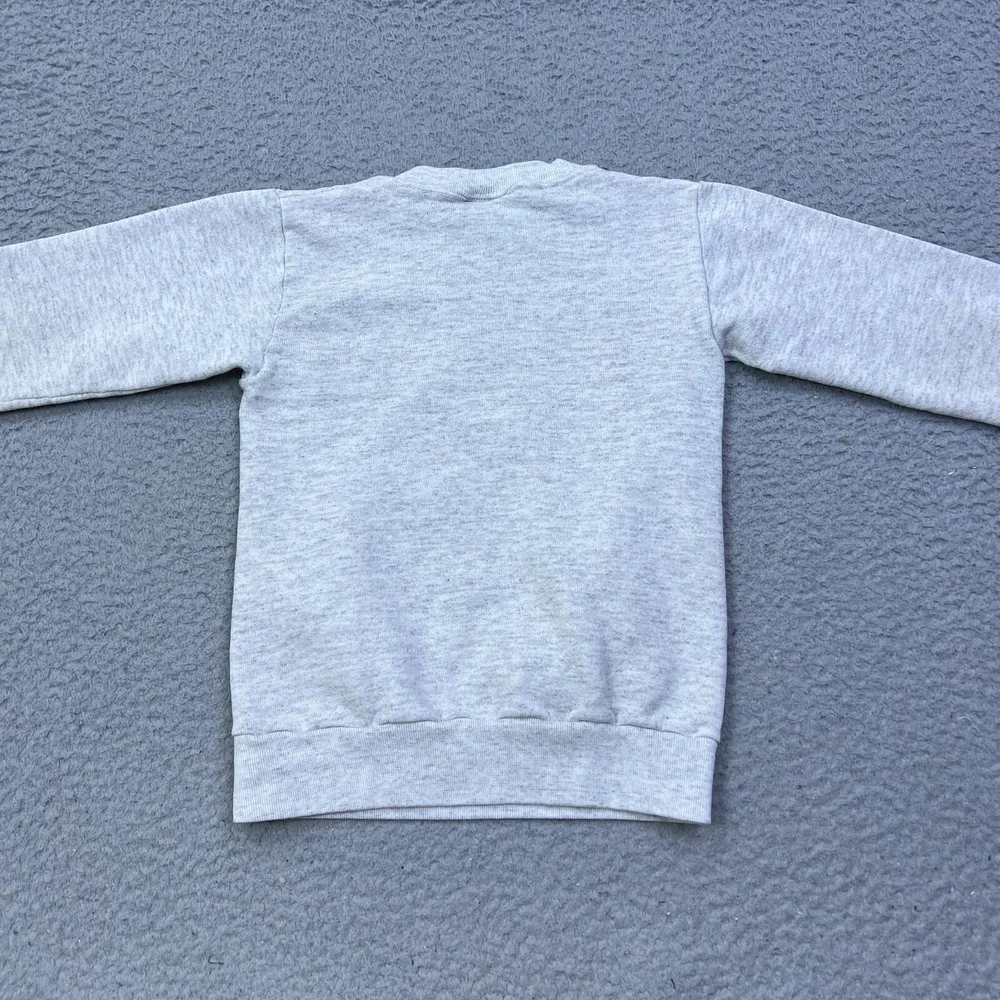 VTG Indianola University Sweatshirt Youth Kids Small 8-10 Gray Crewneck USA Made